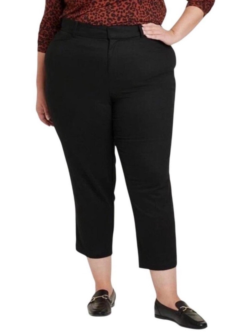 Ava & Viv Black Cropped Ankle Pants